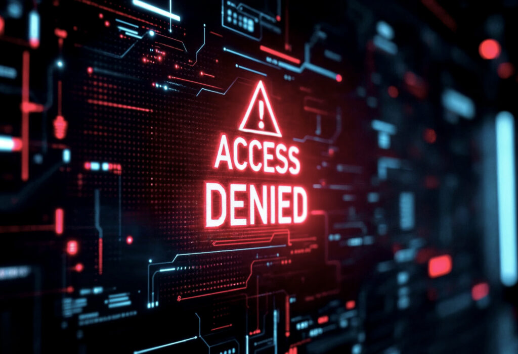 Ransomware, odmowa dostepu, ostrzezenie dotyczace cyberbezpieczenstwa